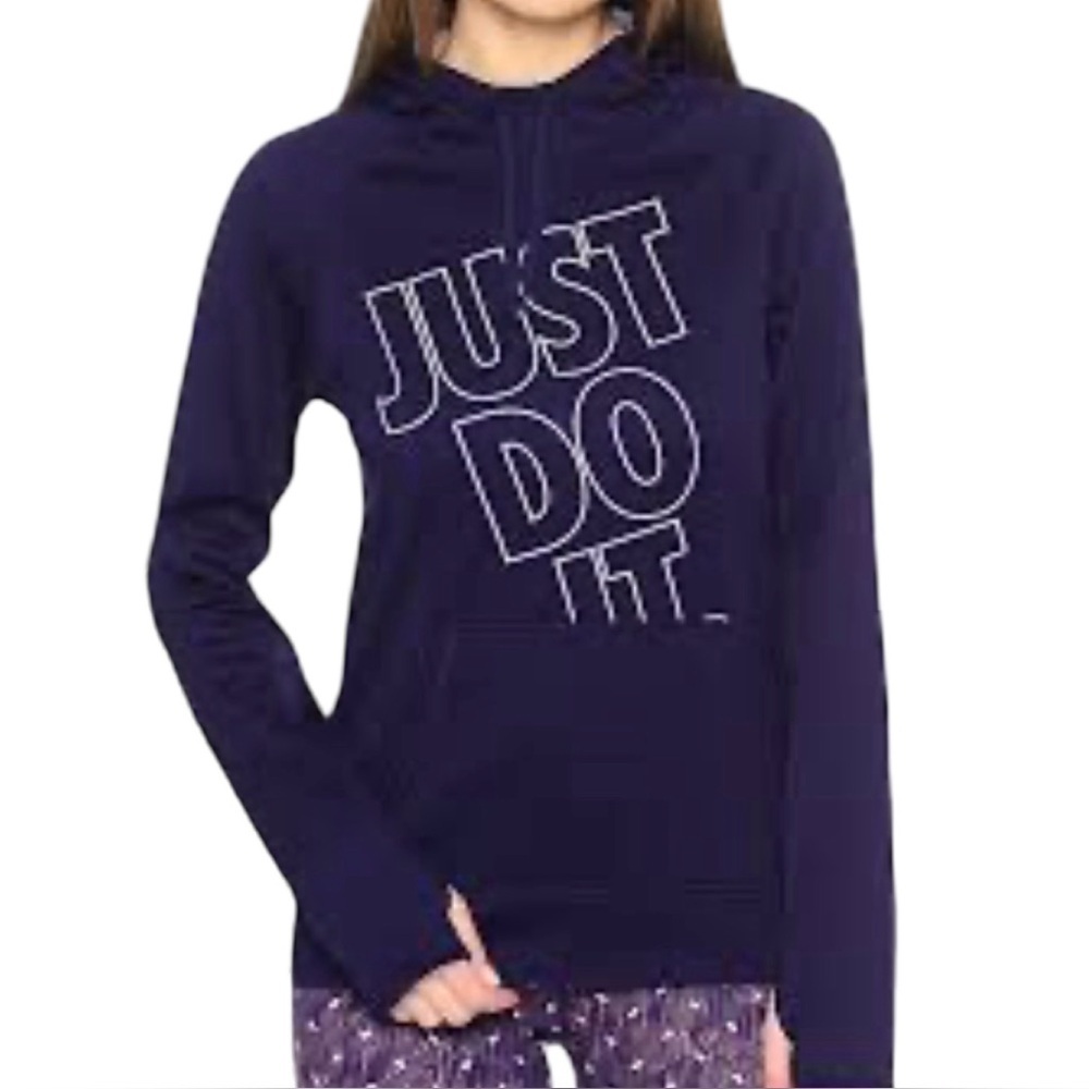 Nike Plum Purple “Just Do It” Therma-FIT Hoodie Women’s Small